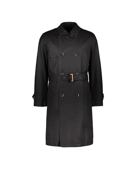 Herno Black Belted Coats for men