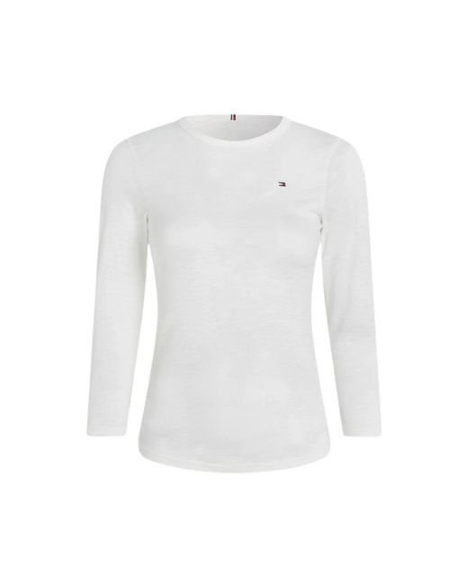 Tommy Hilfiger White Long Sleeve Tops
