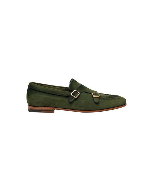 Santoni Green Loafers