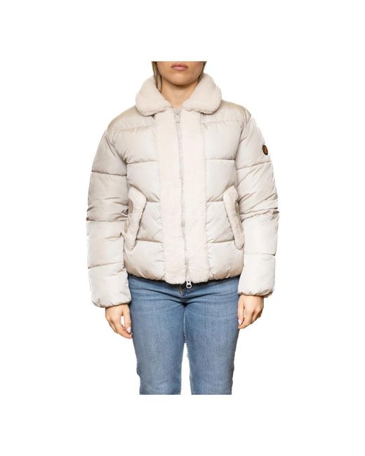 Save The Duck Honey Puffer Jacket in het Gray