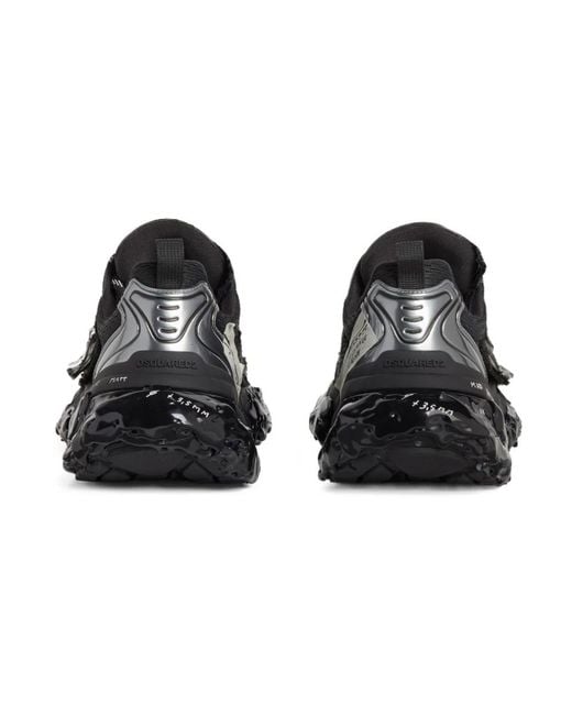 DSquared² Schwarze Flache Schuhe in Black für Herren