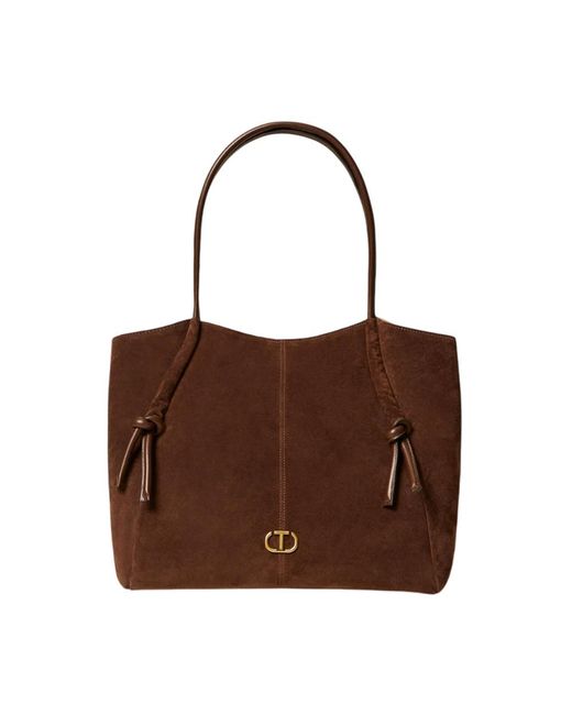 Twinset Brown Tote Bags
