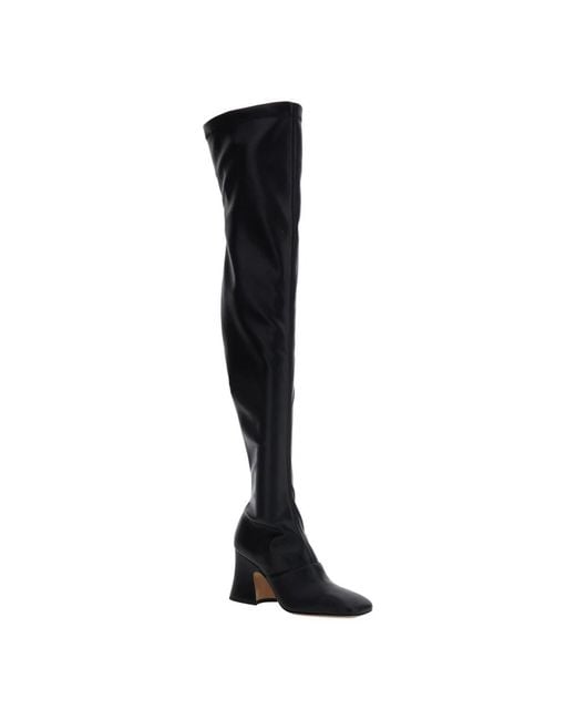 Chloé Black Chloã 'Janis' Over The Knee Boots With Side Zip Closure And High Block Heel