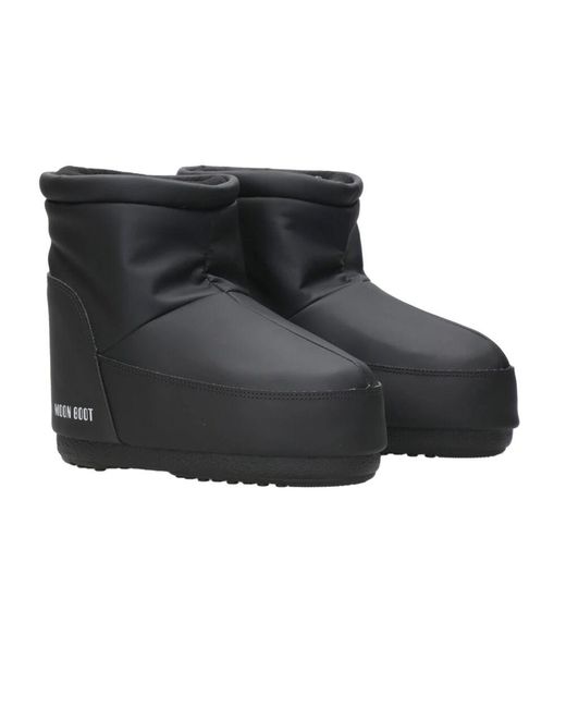 Botas De Invierno De Goma Negra, Mujer, Talla Moon Boot de color Black