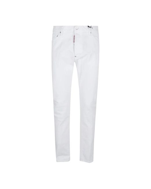 DSquared² White Slim-Fit Jeans for men