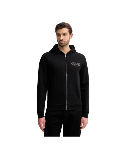 Zip-Throughs di Guess in Black da Uomo
