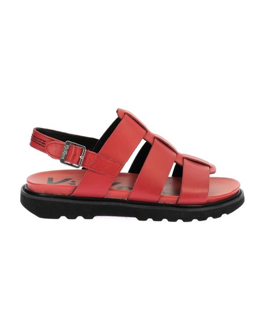 Flat Sandals di Kickers in Red