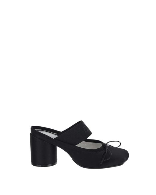 MM6 by Maison Martin Margiela Black Mules With Bow