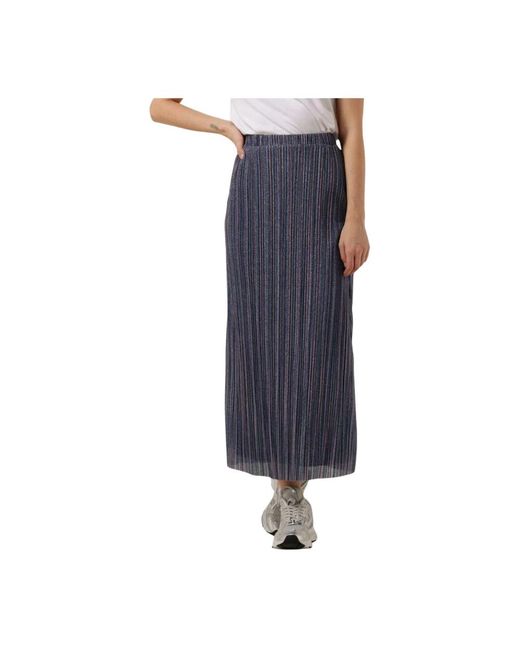 Another Label Rokken ,Paars ,Polyester Aurelia Maxi Rok in het Blue