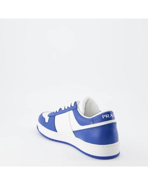 Prada Stadtliebhaber ledersneakers in Blue für Herren