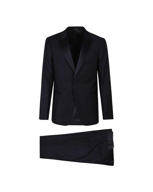 Emporio Armani Black Single Breasted Suits for men