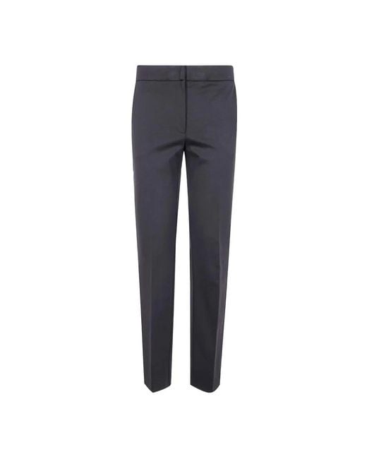 Twinset Blue Schwarze Zigarettenhose Mit Reißverschluss