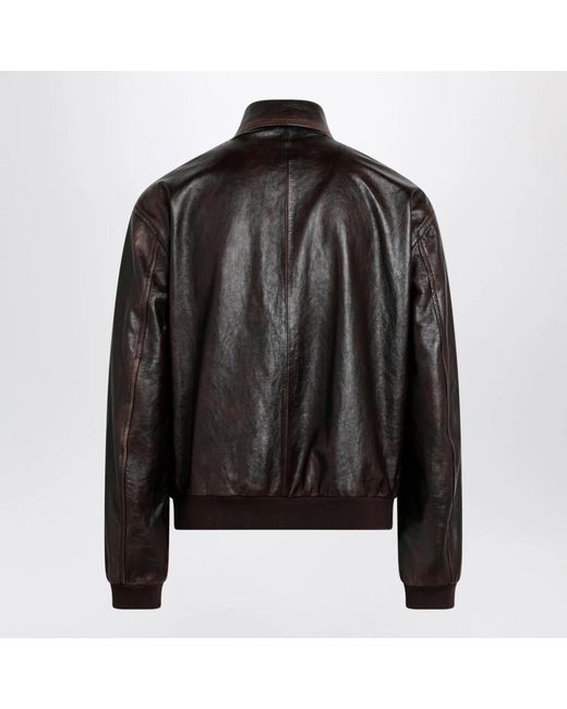 Prada Black Leather Jackets for men