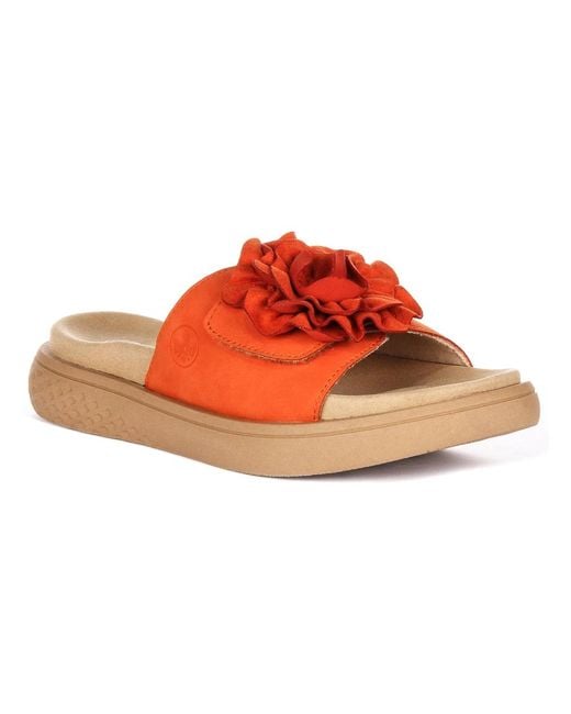 Rieker Orange Sliders