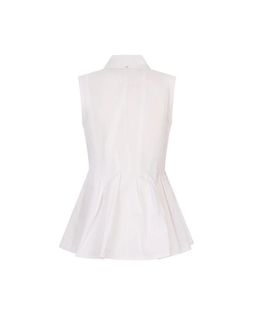 Sportmax White Sleeveless Tops