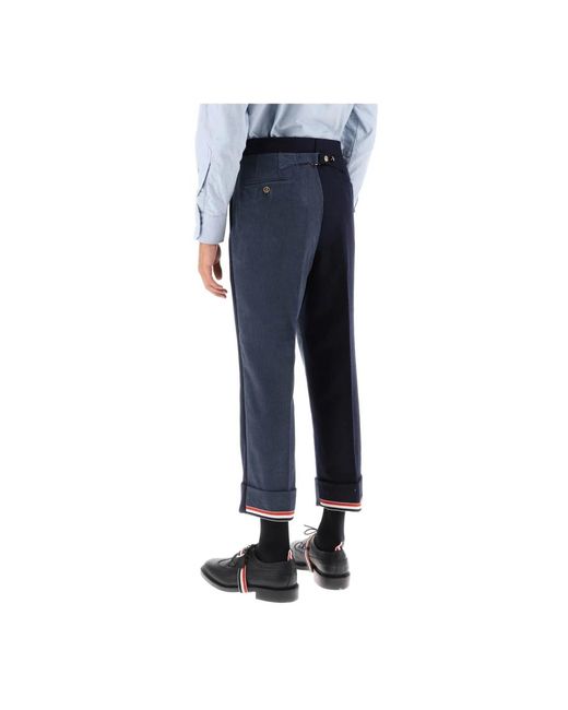 Trousers > cropped trousers Thom Browne pour homme en coloris Blue