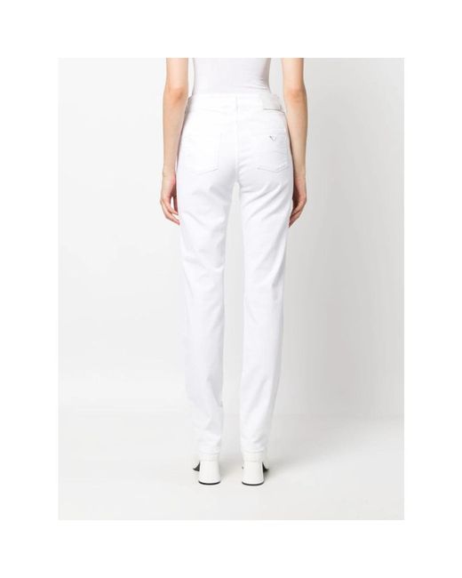 Emporio Armani White Slim-Fit Jeans
