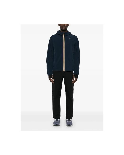 K-Way Jassen ,Blauw ,Polyester Jacko Bonded Jacket in het Blue voor heren