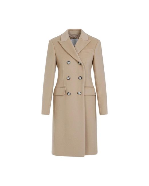 Sportmax Natural Double-Breasted Coats