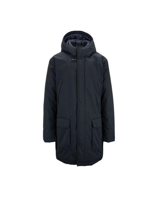 Fay Herren Automatische Knopf Parka Mit Reißverschluss in Blue für Herren