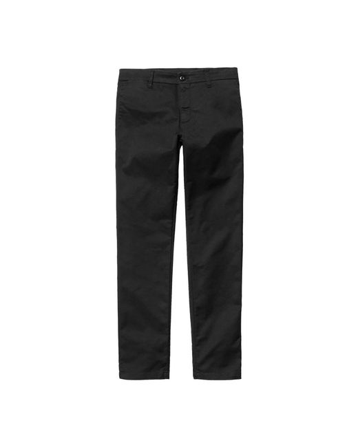 Carhartt Schwarze Baumwollhose Gerader Schnitt in Black für Herren