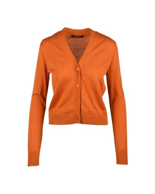 Max Mara Orange Cardigans