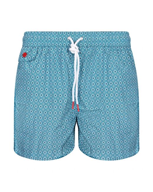 Kiton Badmode ,Blauw ,Polyester Zwemshorts in het Blue voor heren