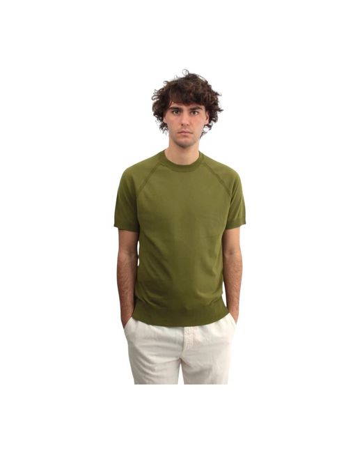 Paolo Pecora Grünes t-shirt mit rundhalsausschnitt in Green für Herren
