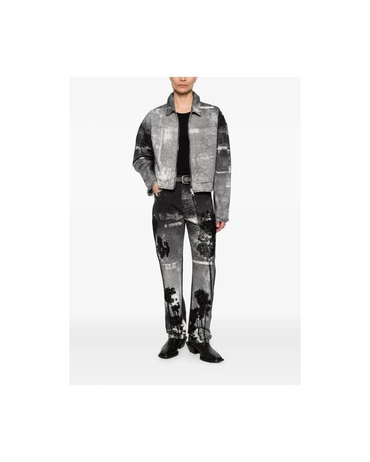 Purple Brand Gray Denim Jackets for men