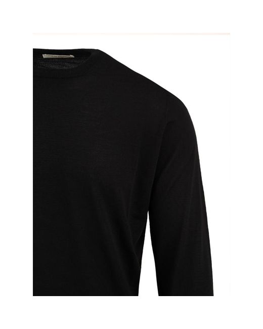 FILIPPO DE LAURENTIIS Black Round-Neck Knitwear for men