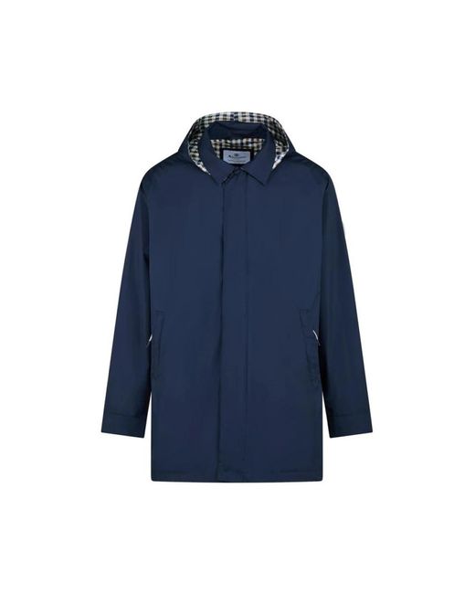 Aquascutum Blue Rain Jackets for men