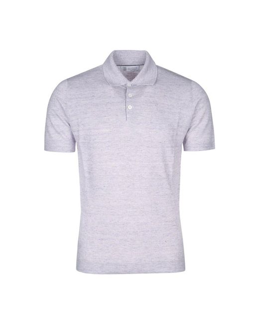 Brunello Cucinelli Polo Strickwaren Kollektion in Purple für Herren