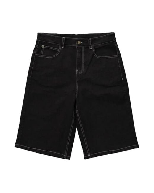 Goodies Sportive Black Denim Shorts for men