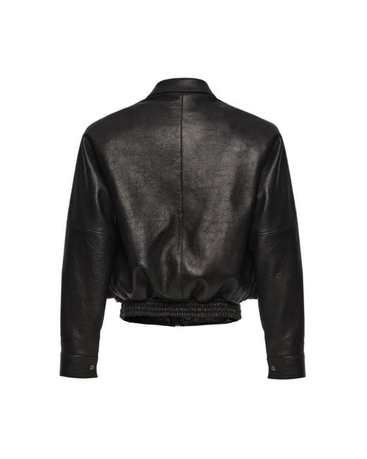 Magda Butrym Leather 17 Jacket in het Black
