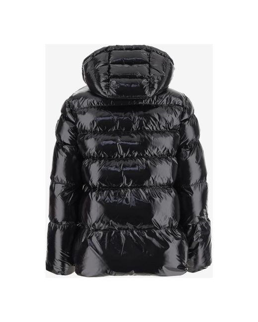 Pinko Jassen ,Zwart ,Nylon Zwarte Nylon Gevoerde Winterjas in het Black