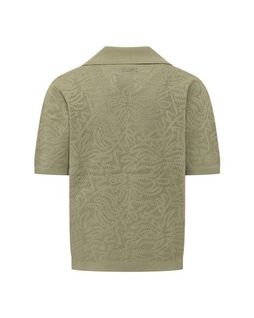 Drole de Monsieur Green Short Sleeve Shirts for men