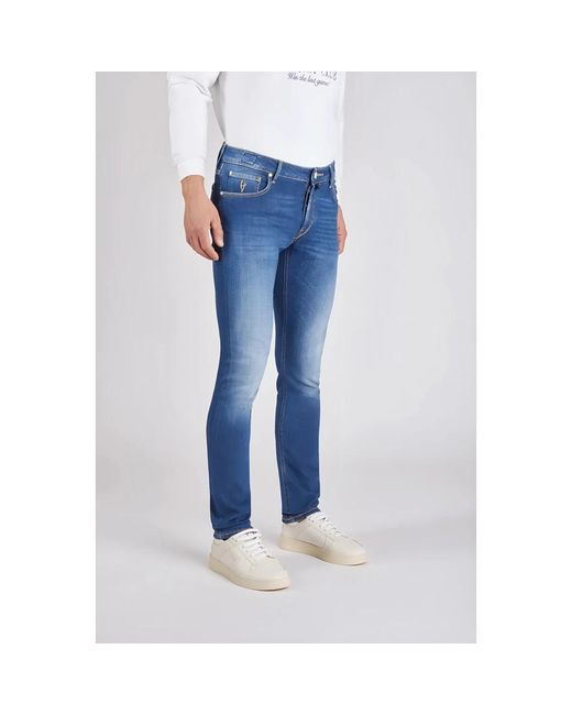 Hand Picked Blue Skinny Fit Jeans for men