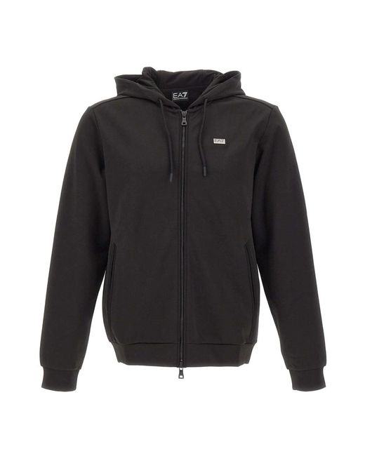 EA7 Zip-Up Sweatshirt in het Black voor heren
