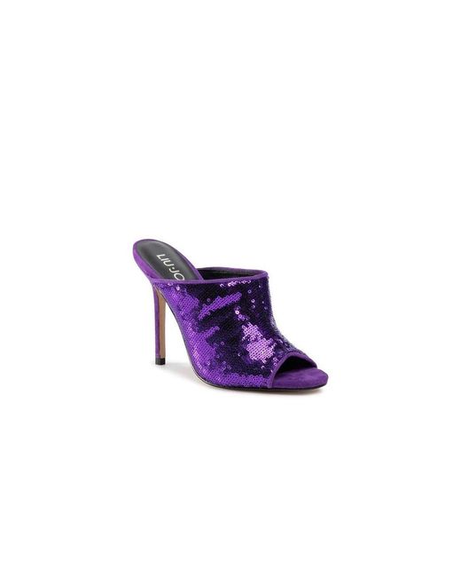 Liu Jo Purple Heeled Mules