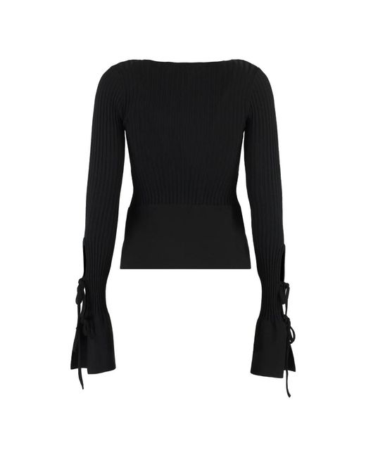 ANDREA ADAMO Black Long Sleeve T-Shirts