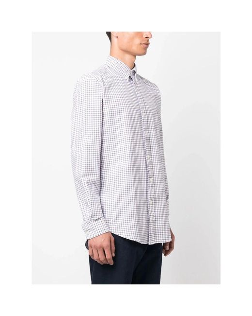 Polo Ralph Lauren Baumwoll micro-check besticktes hemd in White für Herren