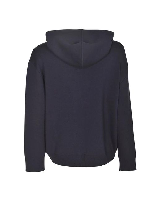 Lanvin Hoodies & Sweatvesten ,Zwart ,Katoen Sweatshirt Met Ritssluiting in het Blue voor heren