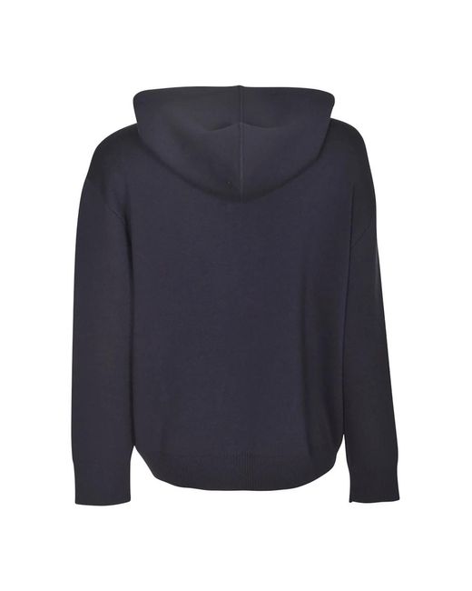 Lanvin Hoodies & Sweatvesten ,Zwart ,Katoen Sweatshirt Met Ritssluiting in het Blue voor heren