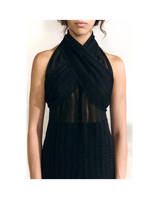 Cortana Black Sleeveless Tops