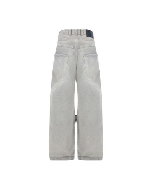The Attico Cargo Pocket Katoenen Jeans in het Gray