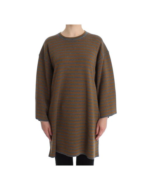 Dolce & Gabbana Brown Round-Neck Knitwear