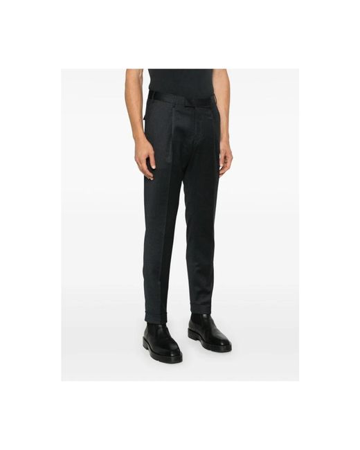 PT Torino Black Suit Trousers for men
