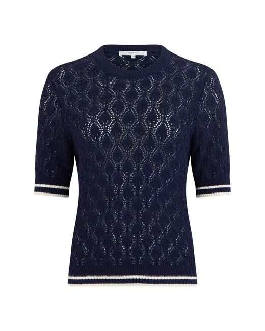 FRAME Blue Round-Neck Knitwear