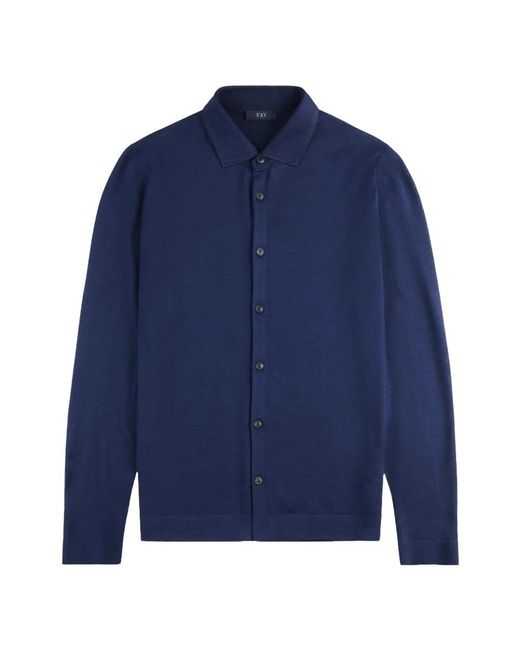Fay Blue Cardigans for men