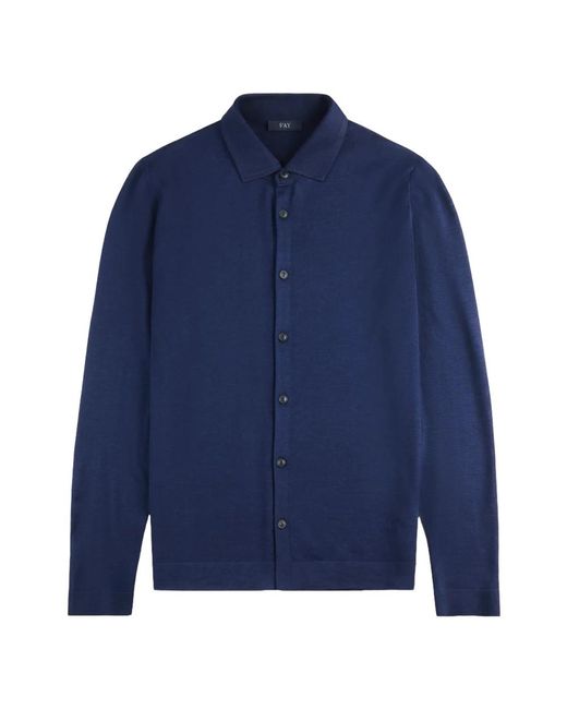 Fay Truien & Vesten ,Blauw ,Wol F.16 Sweater in het Blue voor heren